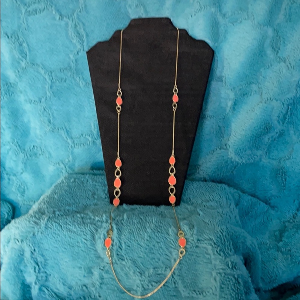 Nine West Coral Long Necklace